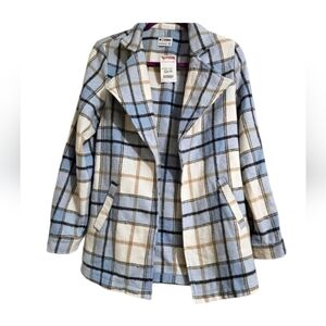 CI SONO Plaid Blazer Jacket. Blue/white Size small NWT